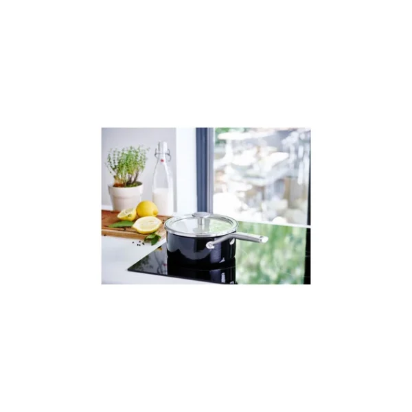 Meilleur Prix Casserole Émaillée 20cm Noir Onyx KitchenAid 3