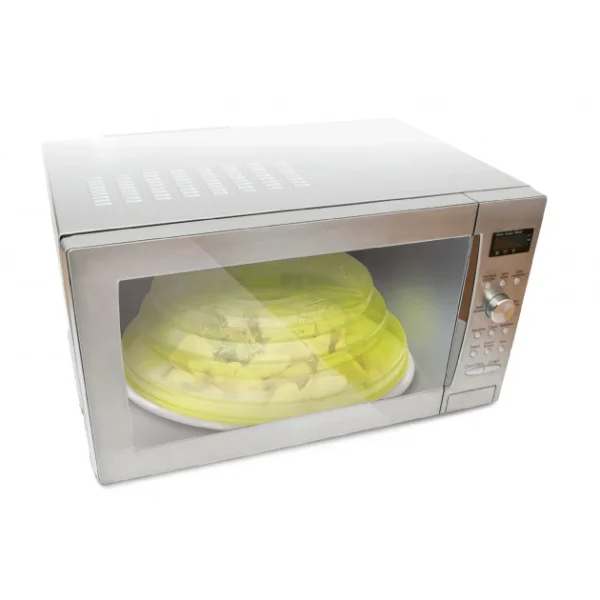 magasin en ligne Cloche Micro-ondes Silicone Pliable Ø 25,5 Cm X H 8,5 Cm Ibili 3