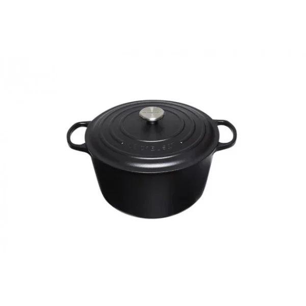 Cocotte en Fonte Haute 24 cm Noir Mat Le Creuset à prix d'occasion 1