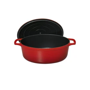 à prix d'occasion Cocotte en Fonte Ovale 25 cm Rubis Chasseur 12