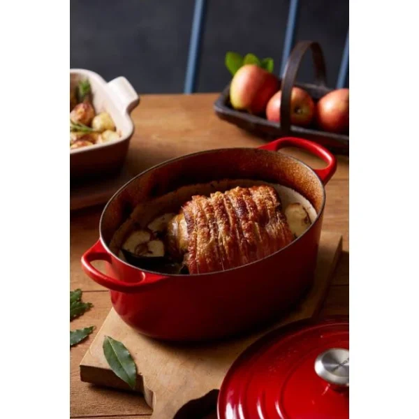 dernière tendance Cocotte en Fonte Ovale 27 cm Cerise Le Creuset Signature 6