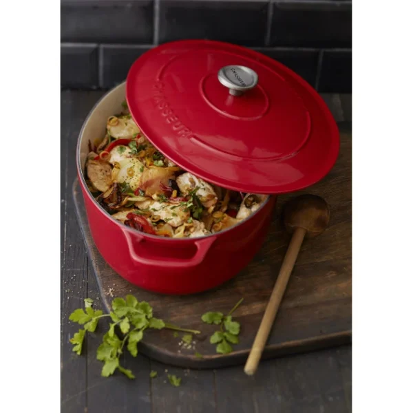 en france Cocotte en Fonte Ovale 27 cm Rouge Chasseur 5