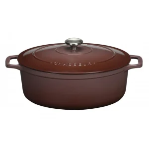 fashion pas cher Cocotte en Fonte Ovale 29 cm Bois de Rose Chasseur 8