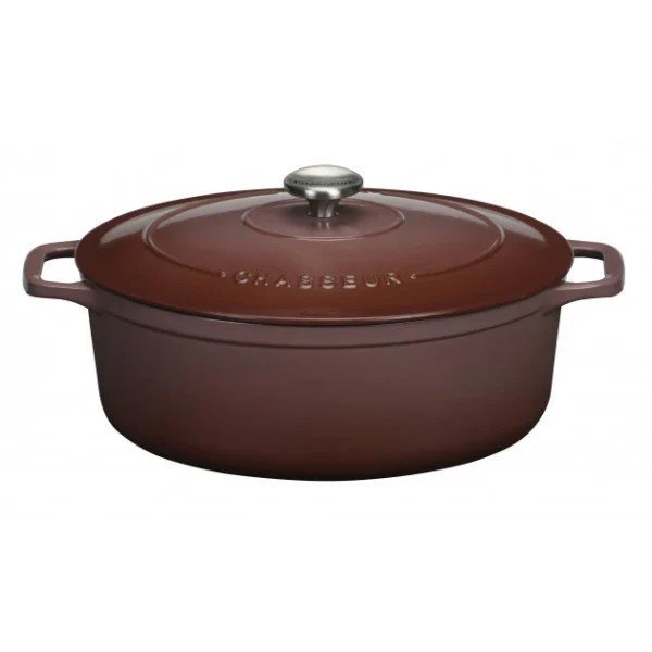 fashion pas cher Cocotte en Fonte Ovale 29 cm Bois de Rose Chasseur 3