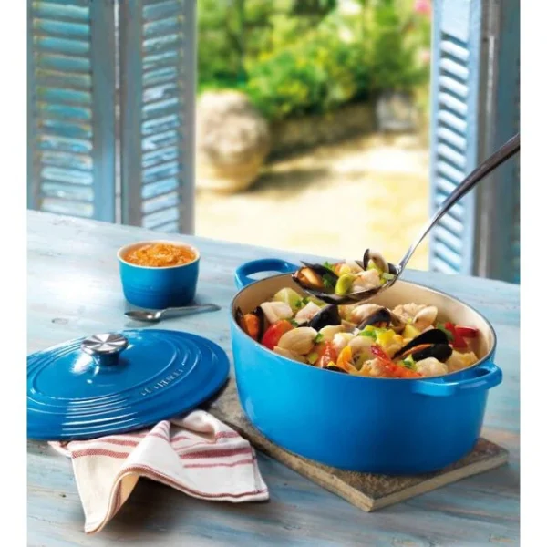 Couleurs variées Cocotte en fonte Ovale 29 cm Marseille Le Creuset Signature 6
