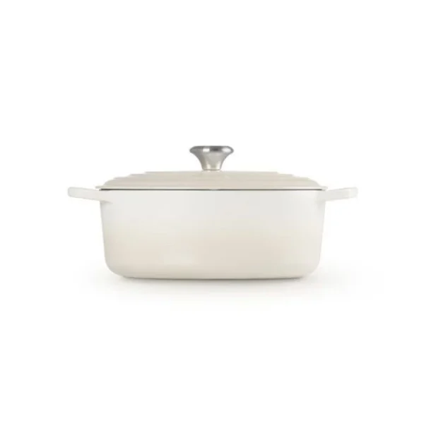 pas cher Cocotte en fonte Ovale 29 cm Meringue Signature Le Creuset 3