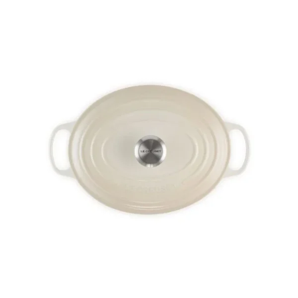 pas cher Cocotte en fonte Ovale 29 cm Meringue Signature Le Creuset 4