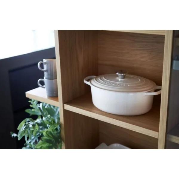 pas cher Cocotte en fonte Ovale 29 cm Meringue Signature Le Creuset 6
