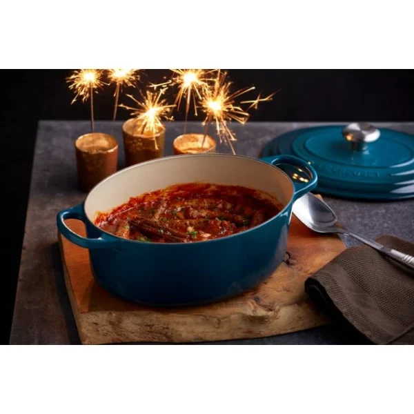 Cocotte en fonte Ovale 31 cm Deep Teal Le Creuset Signature boutique 6