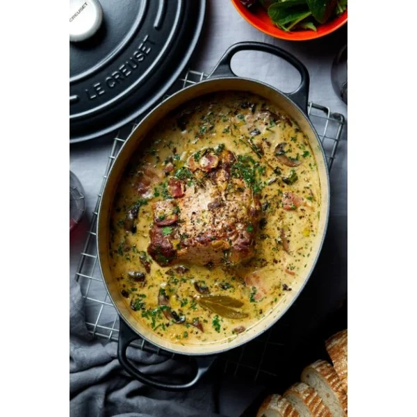 meilleur service Cocotte en Fonte Ovale 31 cm Noir mat Le Creuset Signature 6