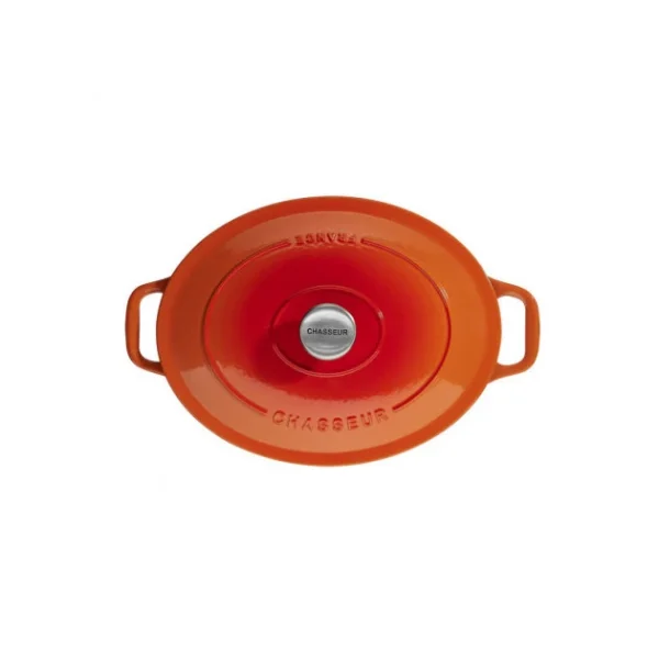 meilleur cadeau Cocotte En Fonte Ovale 31 Cm Orange Flammé Chasseur 1