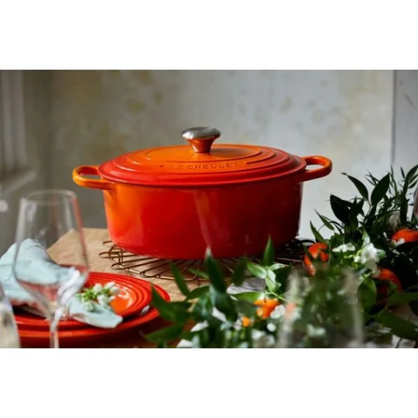 Cocotte En Fonte Ovale 35 Cm Volcanique Le Creuset Signature magasins pour 6