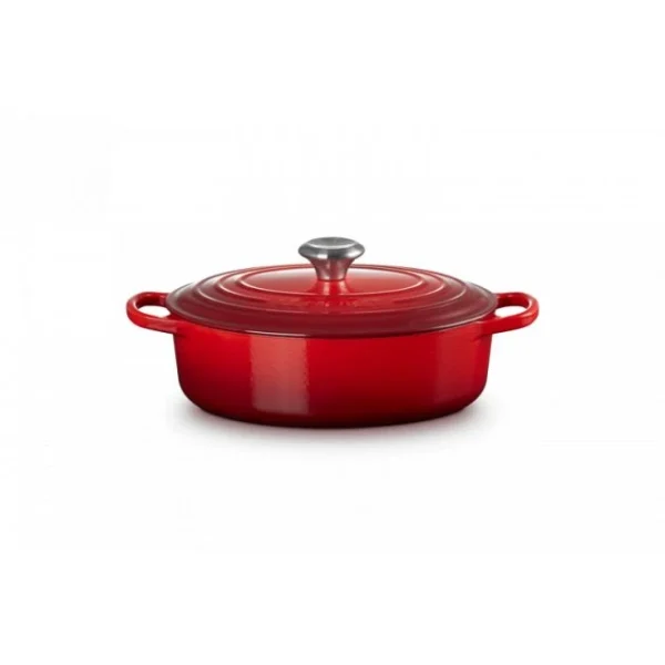 se précipiter pour acheter Cocotte En Fonte Ovale Basse 27 Cm Cerise Le Creuset Signature 3