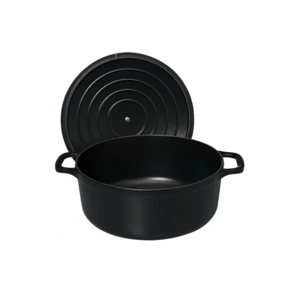Cocotte en Fonte Ronde 18 cm Noir Mat Chasseur solde en ligne 4
