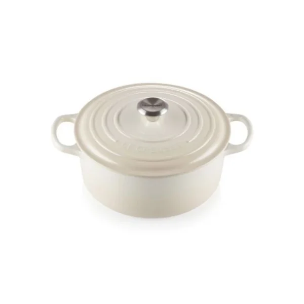 De super promotions disponibles Cocotte en fonte Ronde 20 cm Meringue Signature Le Creuset 1
