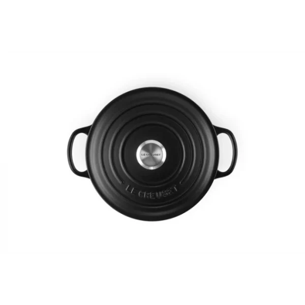 REMISE allant Cocotte en fonte Ronde 20 cm Noir mat Le Creuset Signature 4