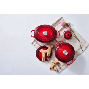 Prestation Et Rapide Cocotte En Fonte Ronde 22 Cm Cerise Le Creuset Signature 18