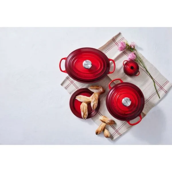 Prestation Et Rapide Cocotte En Fonte Ronde 22 Cm Cerise Le Creuset Signature 7