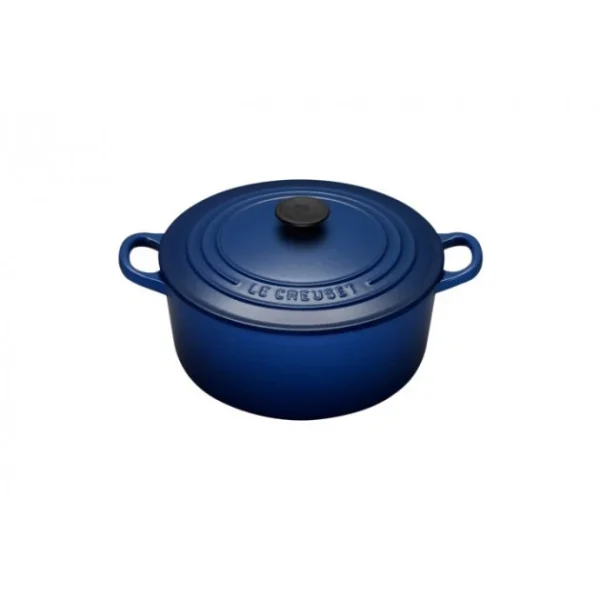 Cocotte en Fonte Ronde 22 cm “Tradition” Bleu Cobalt Le Creuset soldes officiel 1