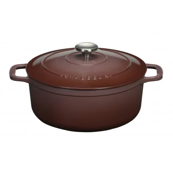 Cocotte En Fonte Ronde 24 Cm Bois De Rose Chasseur grand choix 3
