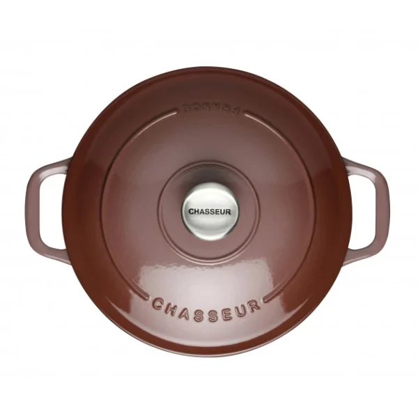Cocotte En Fonte Ronde 24 Cm Bois De Rose Chasseur grand choix 1