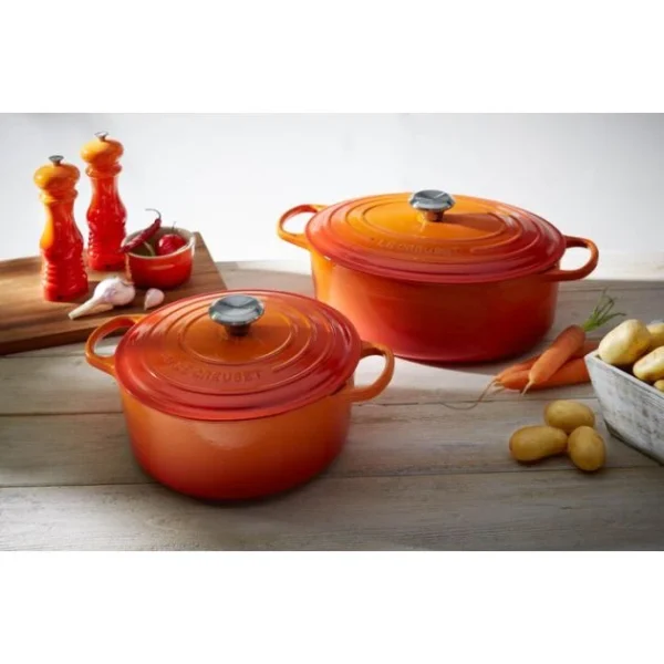 marques de renommée Cocotte en fonte Ronde 26 cm Volcanique Le Creuset Signature 7