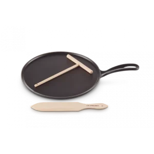 Crêpière En Fonte 27 Cm Noir Mat Avec Spatule & Râteau Le Creuset exclusivement disponibles 9