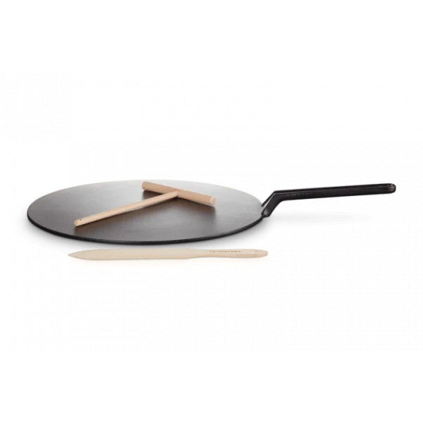 Crêpière Fonte Émaillée 32 Cm Noir Avec Accessoires Le Creuset en solde 3