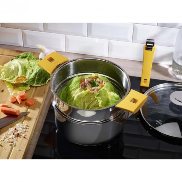 Achat Faitout Mutine Ø 24 cm Manche Amovible Inox Cristel 6