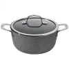 marque moins cher Faitout Pierre 20 cm avec couvercle Salina Granitium Ballarini 8
