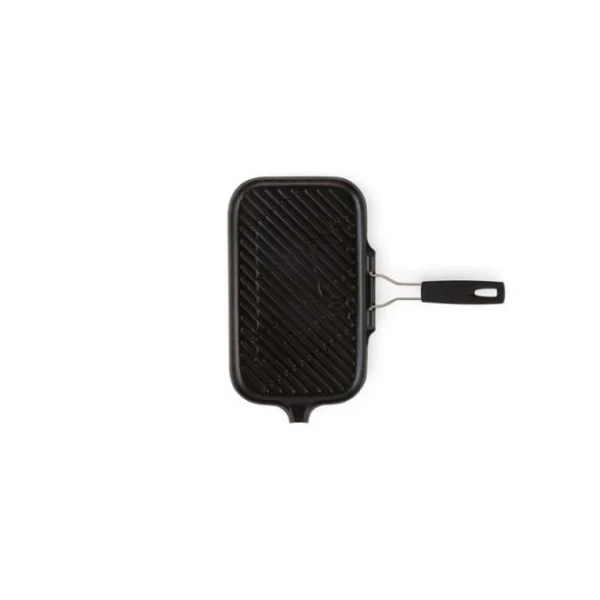 comparez les prix Gril en Fonte rectangulaire 36 x 20 cm avec Manche repliable Le Creuset 3