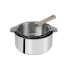marques de renommée Lot de 3 Casseroles inox avec Poignée Taupe Mutine Amovible Cristel 10