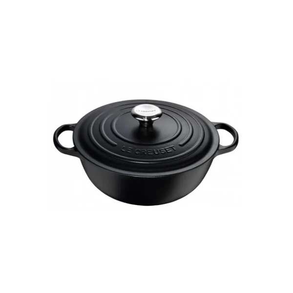 Marmite En Fonte 26 Cm Noir Mat Le Creuset Signature excellente qualité 1