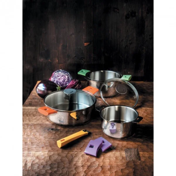 Marmite Mutine Ø 24 cm Manche Amovible Inox Cristel Paiement sécurisé 6