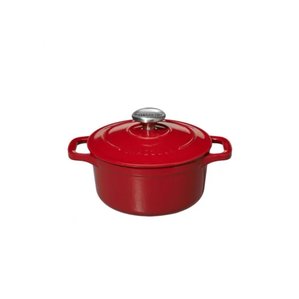 Couleurs variées Mini Cocotte en Fonte Ronde 10 cm Rouge Chasseur 3