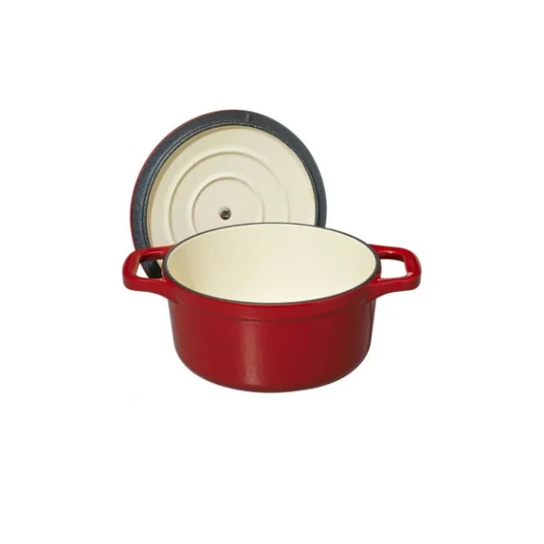 Couleurs variées Mini Cocotte en Fonte Ronde 10 cm Rouge Chasseur 4