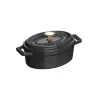 Livraison rapide Mini Cocotte Ovale 11 Cm Staub Fonte Noir 10