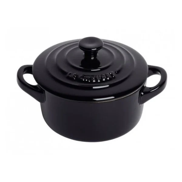 destockage Mini Cocotte Ronde Céramique Noir Ebène 10 Cm 0.25 L Le Creuset 1