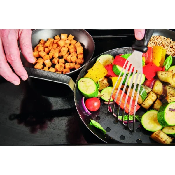 Poêle à Légumes Perforée Tôle Bleue Ø 28 Cm Outdoor De Buyer bas prix 3