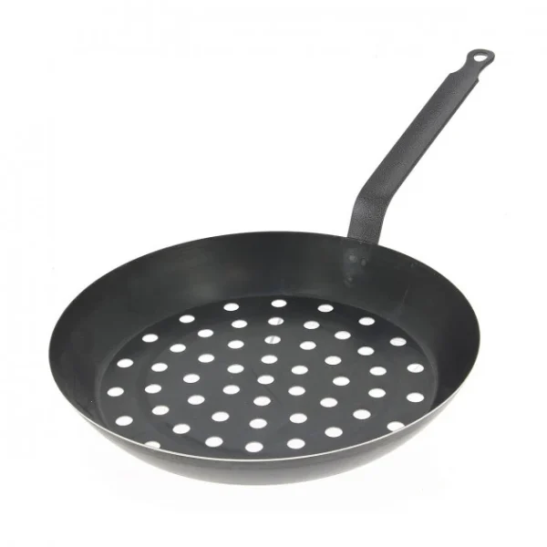 Poêle à Légumes Perforée Tôle Bleue Ø 28 Cm Outdoor De Buyer bas prix 1