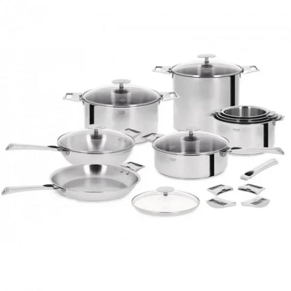 achat pas cher Poêle Casteline Ø 22 Cm Manche Amovible Anti-Adhésive Inox Cristel 3