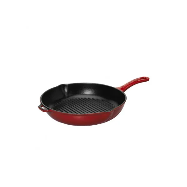 Poêle-gril en Fonte rond 25 cm Rouge Chasseur officiel 1