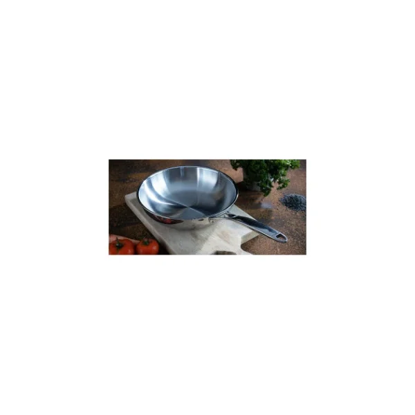 Poêle Haute Ø 24 cm Strate Amovible Inox Cristel soldes pas cher 4