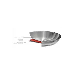 l'unique style Poêle Ø 30 cm Strate Amovible Inox Cristel 7