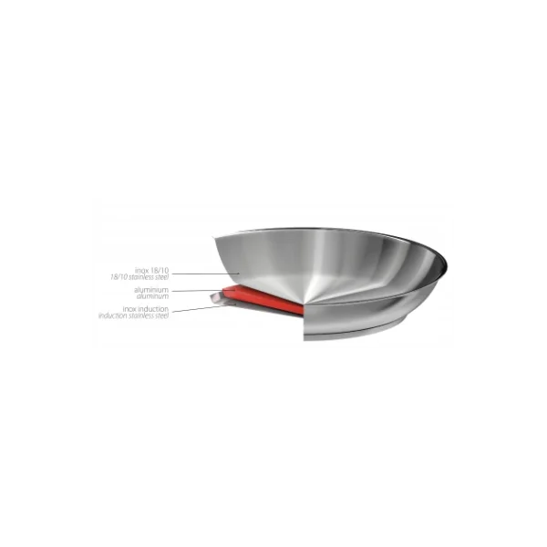 l'unique style Poêle Ø 30 cm Strate Amovible Inox Cristel 3