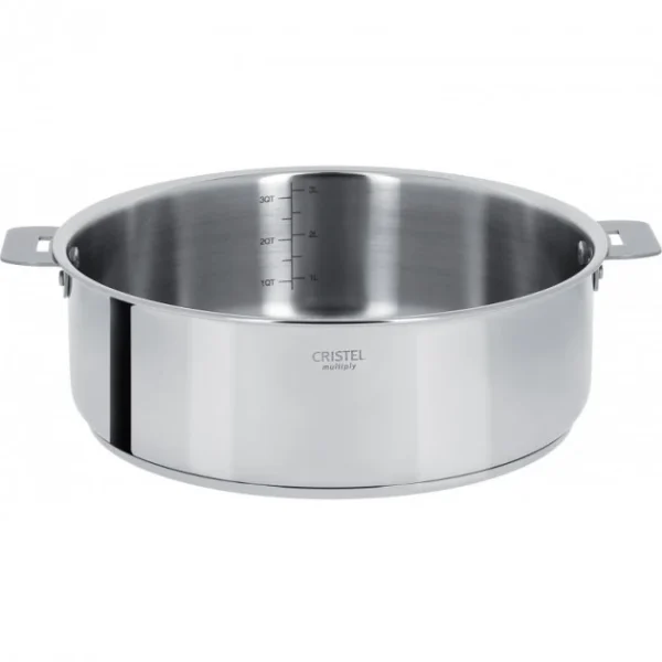 Sauteuse Casteline Ø 24 cm Manche Amovible Inox Cristel pas cher en ligne 1