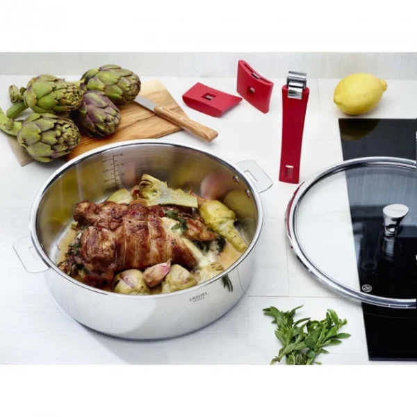 vente luxe pas cher Sauteuse Mutine Ø 20 cm Manche Amovible Inox Cristel 5
