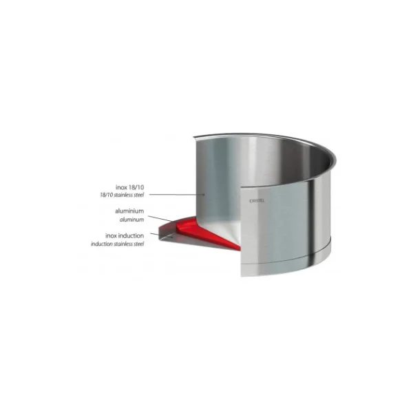 Série de 4 Casseroles Strate Amovible Inox Cristel soldes magasin 3