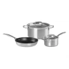 Livraison Standard/Rapide Set 3 Pièces Faitout, Poêle Et Casserole Avec Couvercle Inox Le Creuset 5