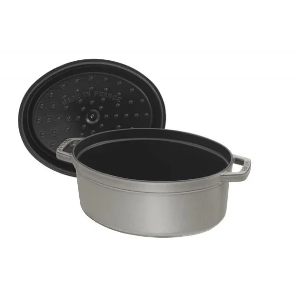 site officiel STAUB Cocotte Fonte Ovale 17 cm Gris Graphite 1 L 5
